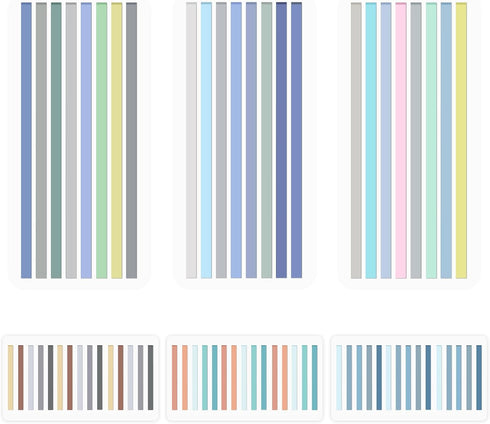 BAYTORY 1380Pcs Transparent Highlighter Tape Reusable, Clear Sticky Tabs for Annotating Books, Long Highlighting Strips Page Markers Index Tabs, S...