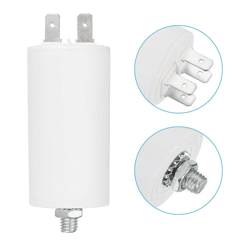 PATIKIL 10uf CBB60 Run Capacitor,AC 250V 4 Pins 50/60Hz Cylinder Bottom with M8 Screw for Washing Machine,Cleaning Machine Pump Motor Star...
