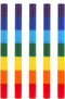 Mega Candles 5 pcs Unscented Multi Color Straight Taper Chakra Candles, Hand Poured Premium Wax Candle 12 Inch x 1 Inch, 100% Cotton Wick, Positiv...