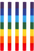 Mega Candles 5 pcs Unscented Multi Color Straight Taper Chakra Candles, Hand Poured Premium Wax Candle 12 Inch x 1 Inch, 100% Cotton Wick, Positiv...