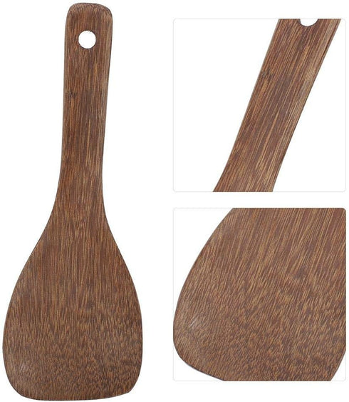 Fdit Kitchen Cooking Tool Shovel Wooden Spatula Fried Rice Turner Utensils Cooking Roasting(Semicircular)...