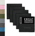 Sweat Absorbing Handkerchiefs - The Original Sport Microfiber Hankies for Wicking Sweat from Hands, Face, Body (Classic Black, 5 pack)...