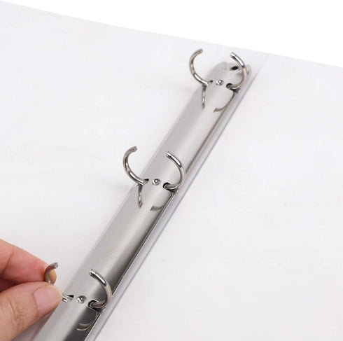 Clear A4 Loose Leaf Binder Cover Protector Blank 4-Holes Round Ring File Folder Binder Organizer Hardcover Binder Planner for Notebook Diary Journ...