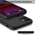 DEENAKIN Compatible with iPhone 11 Case with Screen Protector, Silicone Gel Rubber Bumper Cover,Slim Fit Shockproof Protective Phone Cover Black...