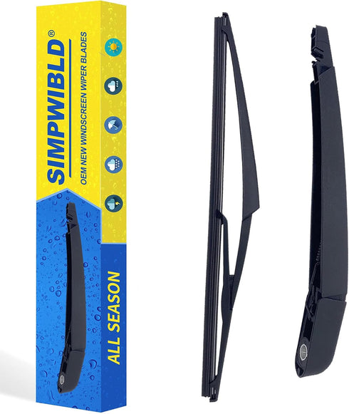 SIMPWIBLD Replacement for Nissan Qashqai 2008-2013/Mercedes-Benz ML350 2007-2015/Nissan Juke 2011-2016 Rear Windshield Wiper Blade Arm Set, Easy t...