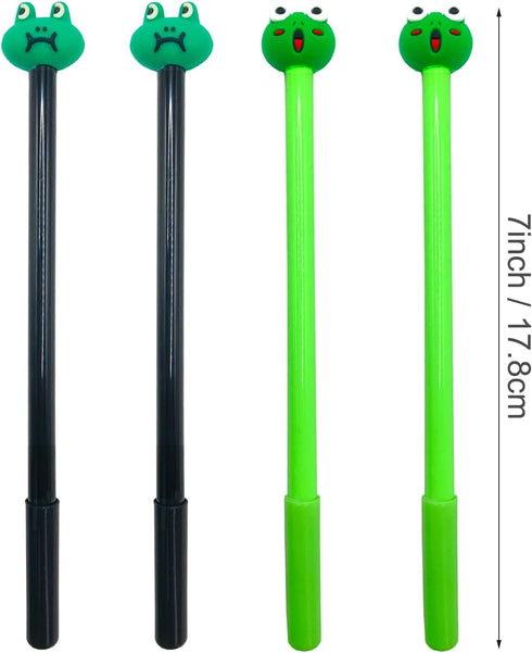 40 Pcs Cute Frog Pens Gel Ink Pens Fun Kawaii Pens Animals Writing Pens 0.5 mm Black Ink Cool Pens Novelty Fun Pens for Kids School Office Home Su...