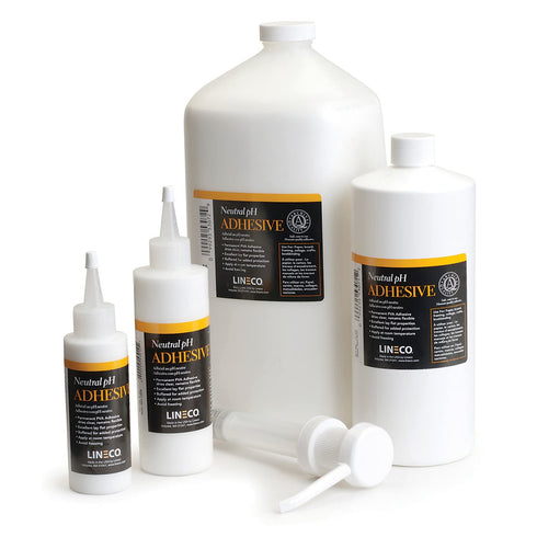 LINECO Neutral pH Adhesive 8 Oz, Acid-Free, All-purpose Glue, Dries Clear and Remains Flexible. Used for Bookbinding and Book Repair, Framing, Col...
