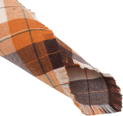 Fall Dog Bandana Autumn Thanksgiving Plaid Reversible Triangle Bibs Scarf Accessories for Dogs Pets...