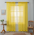 WPM Yellow Color Sheer Curtains 58" Wide x 84" Long 2 Panels Livingroom Window Treatment Rod Pocket Sheer Voile for Bedroom, Kitchen, Children Roo...