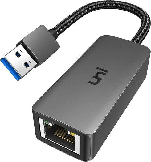 uni USB to Ethernet Adapter, Driver Free USB 3.0 to Gigabit Ethernet LAN Network Adapter, 100/1000 Mbps RJ45 Internet Adapter Compatible with MacB...