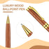 Yeaqee Luxury Wood Ballpoint Pens 1.0mm Elegant Fancy Writing Pens Wooden Black Ink Pens Graduation Gift Pen for Men Women Employee Teacher Journa...