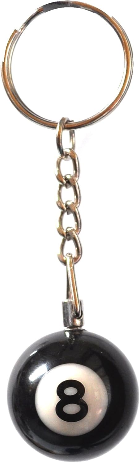8 Ball Keychain Creative Key Chain Diameter 0.98 In...
