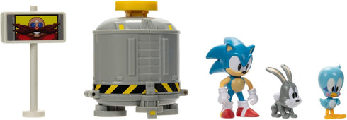 Sonic The Hedgehog 2.5" Level Clear Diorama with Sonic, flicky & Pocky...