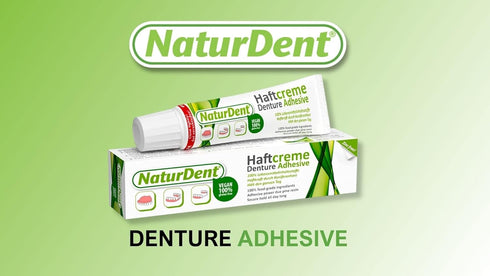 Natural Strong Denture Adhesive NaturDent holds Dentures Longer and Stronger No Zinc No Petrochemical No Paraben No Yucky Taste...