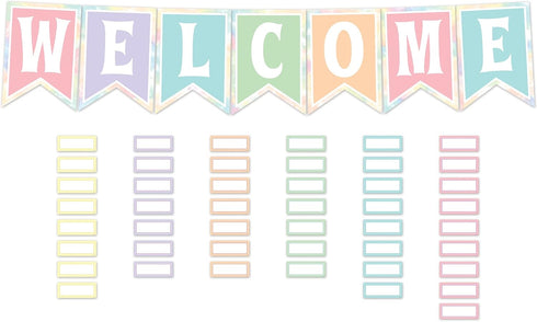 Teacher Created Resources Pastel Pop Pennants Welcome Bulletin Board (TCR8410)...