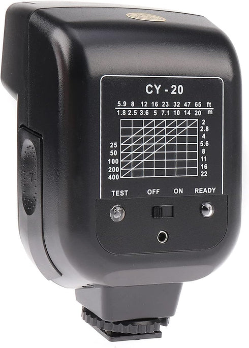 CY-20 Universal Camera Speedlight Flash Hot Shoe Mount On-Camera Electronic Speedlight with Sync Port for Nikon/Canon/Panasonic/Olympus/Pentax Alp...