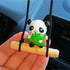 ZOSTLAND Cute Swing Ornament Car Auto Rear View Mirror Hanging Decoration Suspension Pendant Accessories Applicable to Car Truck Suv (Panda)...