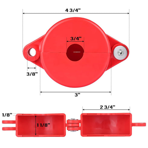 Gate Valve Lockout, 4 Pack Valve Lockout Device 1" to 2-1/2" Diameter Valve Handle Secure for Water Spigot Faucet Knob Oil Natural Gas Propane Tan...