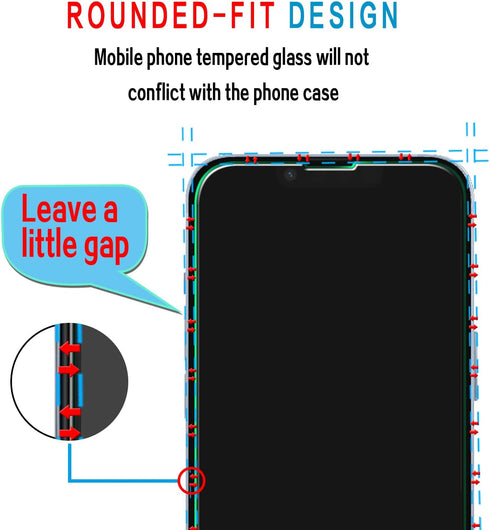Slanku (3 Pack) Tempered Glass for iPhone 14 Plus Screen Protector 6.7-inch, HD Clear, Bubble Free, Anti Scratch, Case Friendly...