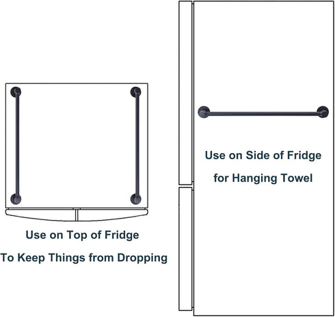 Adjustable Magnetic Towel Bar Holder for Refrigerator, Magnet Classroom Flip Calendar Chart Rod for Whiteboard, Fridge Top Guard Rack Stop Items f...