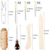 WONVOC 12 Pcs Bookbinding Tools Kit, Bone Folder Paper Creaser, Sewing Awl Tool, Waxed Thread, Large Eye Needles, Scissors for Leathercraft Bookbi...