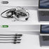 Magnetic Cable Clips, 6 Pack Under Desk Cable Management, Strong Cord Holder for Nightstand, Hide Phone USB Cable for Car Home Office Kitchen Offi...