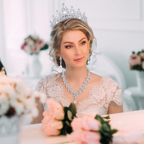 Crystal Tiaras and Crowns for Women Princess Girls,Jeweled Wedding Tiara for Bride,Birthday, Cosplay...