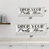 Drop Your Pants Here Laundry Chic White Farmhouse Wood Sign Wall Décor Gift 6 x 18 Wood Sign B3-06180028188...