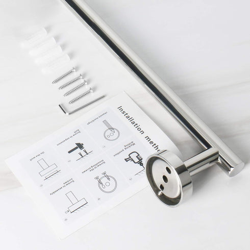 NearMoon Bathroom Towel Bar, Bath Accessories Thicken Stainless Steel Shower Towel Rack for Bathroom, Towel Holder Wall Mounted (1 Pack, Chrome Fi...