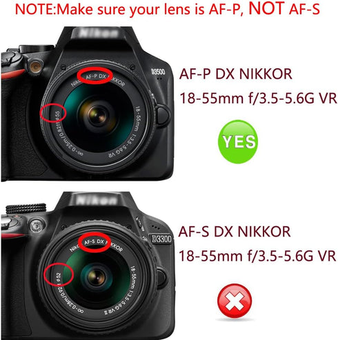 55mm Tulip Flower Lens Hood & Lens Cap Compatible for Nikon D5600 D3500 D7500 Camera kit AF-P DX 18-55mm f/3.5-5.6G VR...