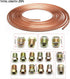 25Ft 3/16 Brake Line Kit with 16 Brake Line Fittings,Pre Bent Brake Lines for Automotive Replacement Brake Lines,Copper Brake Lines and Fittings f...