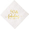 Crisky 50 and Fabulous Cocktail Napkins Gold for Women 50th Birthday Decorations, 50th Birthday Bevergae Dessert Table Supplies, 50Pcs, 3-Ply...