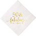 Crisky 50 and Fabulous Cocktail Napkins Gold for Women 50th Birthday Decorations, 50th Birthday Bevergae Dessert Table Supplies, 50Pcs, 3-Ply...