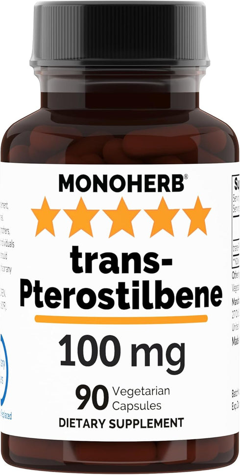 Trans-Pterostilbene 100 mg per Capsule - 90 Vegetarian Capsules...