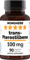 Trans-Pterostilbene 100 mg per Capsule - 90 Vegetarian Capsules...