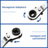 Toovem HVAC Service Wrench Set, Ratchet Wrench has 3/16"1/4" 3/8" 5/16" Size and 2 Hexagon Bit Adapter HVAC Tools for Air Refrigeration Equipment,...