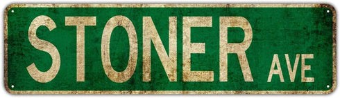 Stoner Avenue Street Sign Vintage Rustic Retro 4x16 inch Tin Sign...