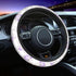 Purple Flowers Cute Steering Wheel Cover for Women Girls Car SUV 15 Inch Universal Fit Auto Accessories Personalized...
