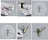 3 pcs Bull Head Clothes Hooks, Decorative Metal Coat Hooks for Hanging Heavy Duty Wall Hat Hooks, Retro Rack Stick Wall Hangers for Mounted Hallwa...