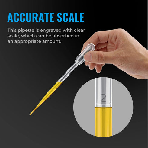 20Pcs 3mL Disposable Plastic Transfer Pipettes Calibrated Dropper for Science Experiment, Art, and DIY - Easy-to-Use and Safe...