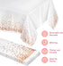 Prestee Rose Gold Plastic Table Cloth Disposable, 4 Pack - 54x108 Inch Rectangle Tablecloths for Wedding and Party - Heavy-Duty, Waterproof Table ...