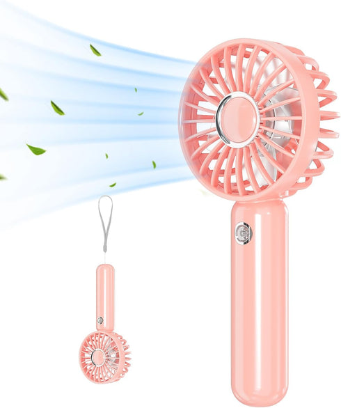 Portable Mini Fan, HandHeld Small Personal Battery Operated Fan Quiet usb Rechargeable 3 Speed makeup Lash Fan for Outside Travel Patios Indoor Sh...