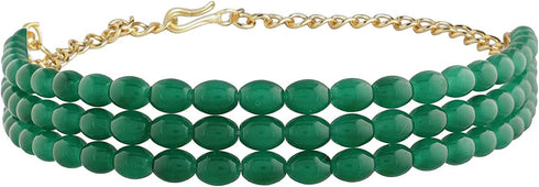 I Jewels Handcrafted 3 Layer Light Weighted Beaded Choker For Women (ML251)...