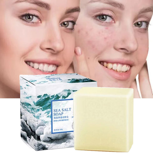 Soap with Sea Salt Natural Goat's Milk for Face Dry and Natural Oily Skin, All Skin Types, Face Wash Body Wash Skincare Gift (B)...