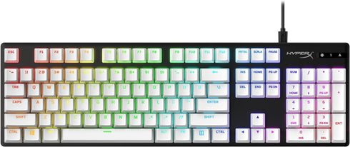 HyperX PBT Keycaps – Full Key Set, Double Shot PBT Material, English (US) Layout, 104 Keys – White...