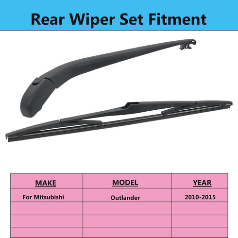 Rear Wiper Blade Arm Set Replacement for Toyota Prius 2010-2015 Back Glass Wipers, Factory OE Style Rear Windshield Wiper Arm & Wiper Blade 852414...