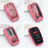 Quicksand Key Fob Cover Case Compatible with Toyota Camry RAV4 C-HR Prius Highlander Avalon Corolla Hatchback (A, Pink)...