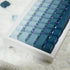Blue Gradient Double Shot Keycap,PBT Side Printed Keycaps, Backlit Keycaps, Shine Through Keycaps, 136 Keys Cherry Profile Keycaps Set for Mechani...