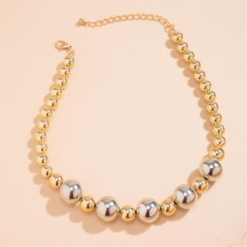 YBMYCM Chunky Big Gold Bead Choker Necklaces for Women Gifts Jewelry...