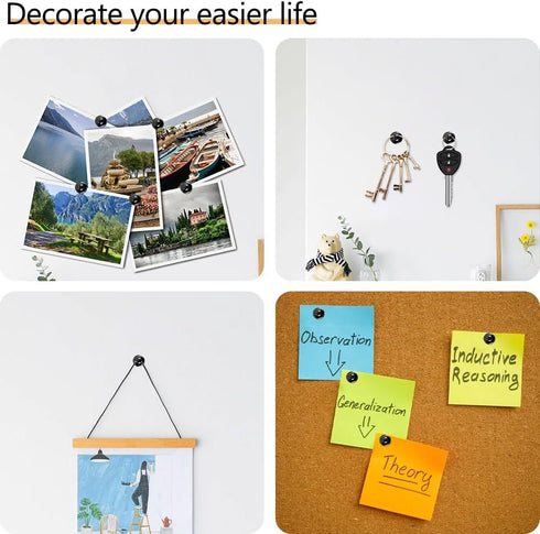 Picture Hanging Kit, Push Pins, Picture Hangers, Double Headed Thumb Tacks for Wall Hooks for Hanging, Nails for Hanging Pictures, Thumb Tacks for...